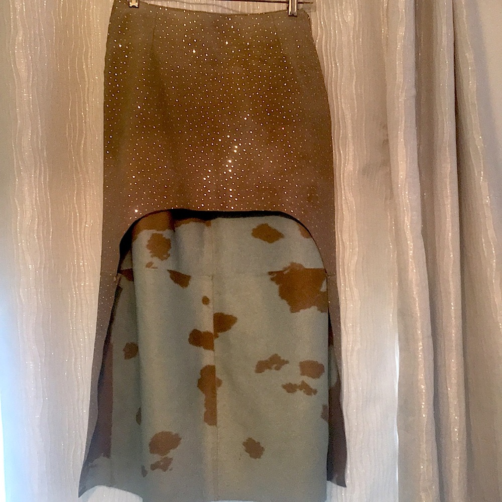 Used Vintage Real Cow Hide Reversible Style